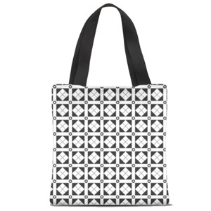 Tas Tote Fullprint Black pattern