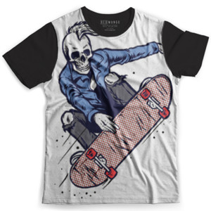 Kaos Fullprint Skull - Skate Board
