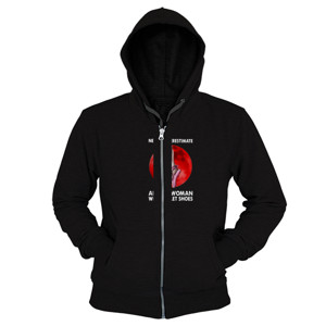 Hoodie Zipper Never Underestimate An Woman With A Ballet Shoes -