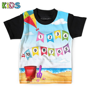 Kaos Anak Full-Print Kaos Anak Fullprint Berhitung