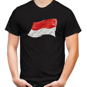 Kaos Kaos Indonesia Grunge Flags (SBCDH)