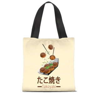 Tas Tote Fullprint Simple Art - Takoyaki from Heaven bag