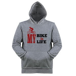 Jaket Hoodie My Bike Is My Life white