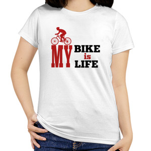 Kaos My Bike Is My Life white