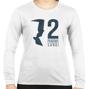 Kaos Siluet Prabowo Sandi Dark Grey