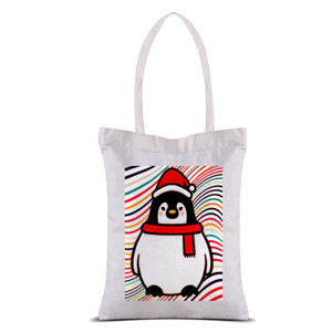 Tas Tote Cute Christmas Penguin