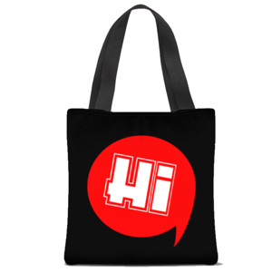 Tas Tote Fullprint Hi Say Hi Saying Hi Text Saying for Funny Tote