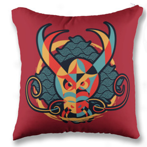 Bantal Dragon Geometric Cool Color