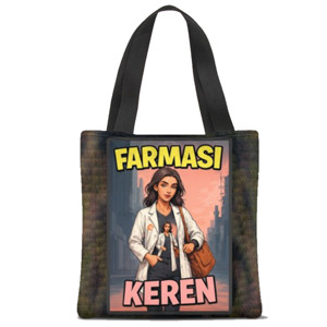 Tas Tote Fullprint FARMASI KEREN