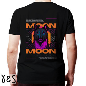 Kaos Wolf Moon Night Streetwear
