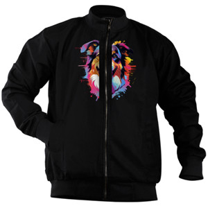 Jaket Bomber Kaos Gambar Anjing 030
