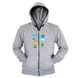 Hoodie Zipper Pantai Dufa (Pantai Pasir Anjing)