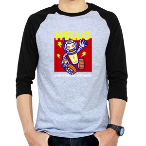 Kaos Raglan HELLO ROBOT