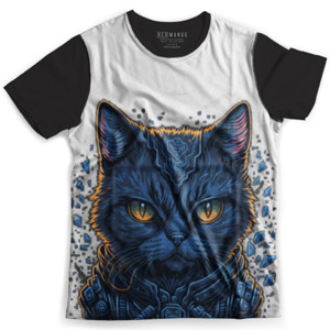 Kaos Fullprint PRIA WANITA UNISEX KUCING KEREN ROBOT CYBORG