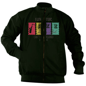 Jaket Bomber I Love Music Jazz