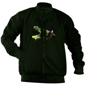 Jaket Bomber kaos reptil