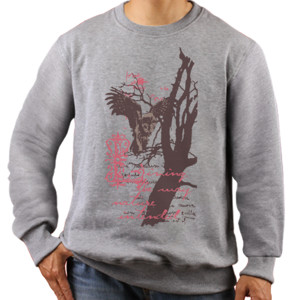 Jaket Sweater Owl And Tree