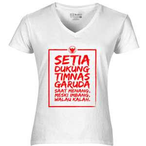 Kaos SETIA DUKUNG TIMNAS GARUDA WHITE