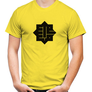 Kaos Muslim Octa Solid Black-Yellow