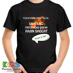 Kaos Pilihlah cowok karena tiga hal