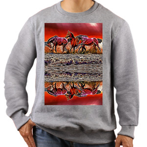 Jaket Sweater Painting Horse