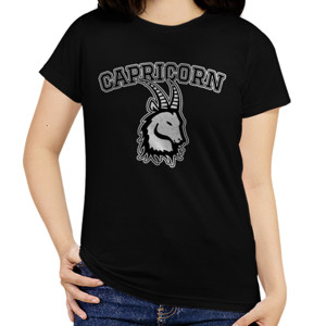 Kaos Zodiak Capricorn Hitam