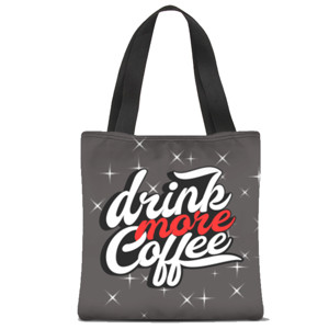 Tas Tote Fullprint DRINK MORE COFFEE