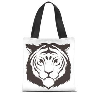 Tas Tote Fullprint White Tiger Bag