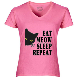 Kaos Eat Meow Sleep Repeat