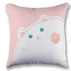 Bantal White PRINCESS Cat - YASZS ORIGINAL Throw Pillow