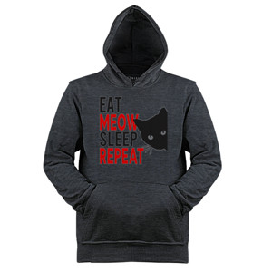 Jaket Hoodie Eat Meow Sleep Repeat