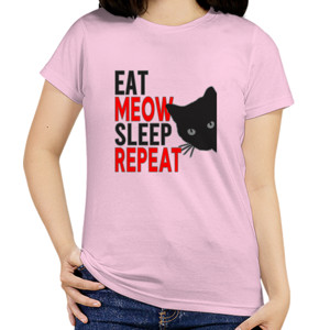 Kaos Eat Meow Sleep Repeat