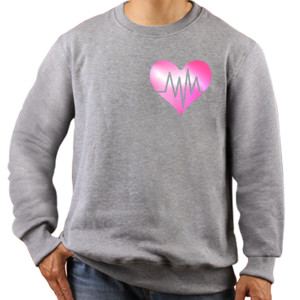 Jaket Sweater kaos detak jantung hearts