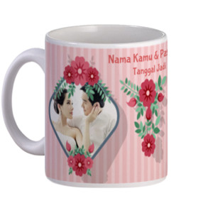 Mug Red Flowers