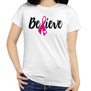 Kaos Believe Breast Cancer with Ribbon