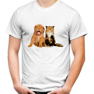 Kaos Dog Cat Together