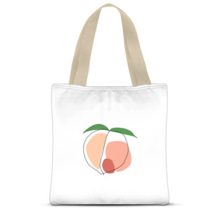 Tas Tote Fullprint peach totebag