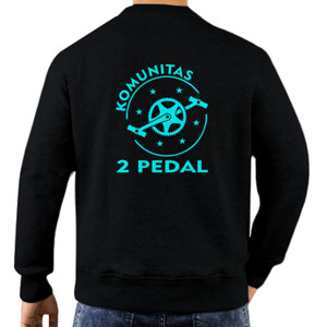 Jaket Sweater Kaos Sepeda Komunitas Dua Pedal ( Design Belakang)