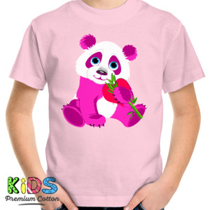Kaos Pink Panda