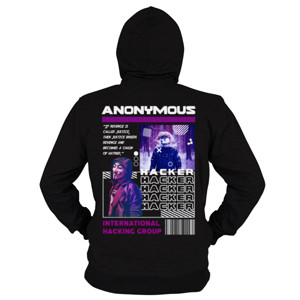 Hoodie Zipper Anonymous Streetwear Hoodie Zipper Red Mango