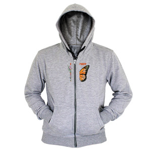 Hoodie Zipper Kaos Cewe Keren, Tema Kupu-kupu 13