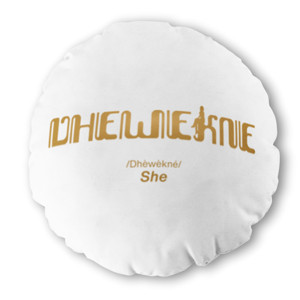 Bantal Bulat Round sofa pillow “Dhewekne” it means she or her