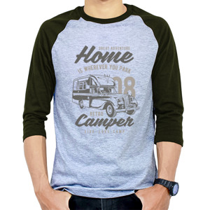 Kaos Raglan mobil retro campers