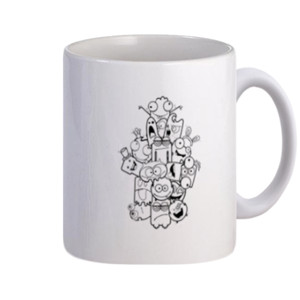Mug monster doodle