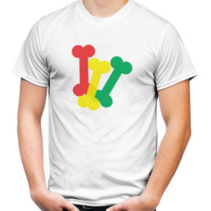 Kaos Distro tulang warna warni
