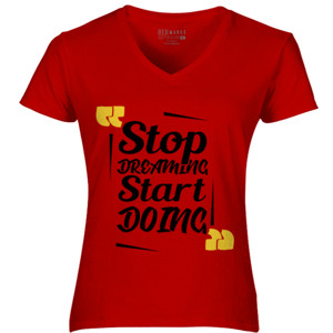 Kaos Motivasi Q030 - Stop Dreaming Start Doing