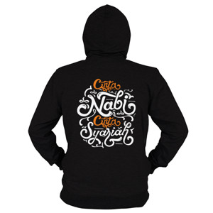 Hoodie Zipper Cinta Nabi Cinta Syariah