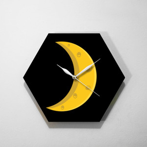 Jam Dinding Bulan Sabit (Crescent Moon)