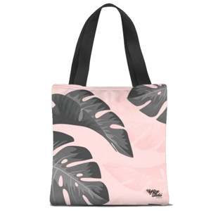 Tas Tote Fullprint Tropical Leaves - Dua