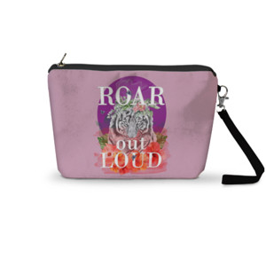 Pouch Trapesium Roar Out Loud, Tiger on purple moon